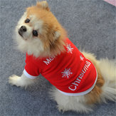 クリスマスペット犬猫冬服暖かいプルオーバー刺繍衣装コート子犬犬用コスチューム