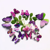 12PCS 3D-Schmetterlings-Wandaufkleber Mehrfarbig, PVC-Wanddekorationen für Wohnzimmerwand, Kinderzimmerwand