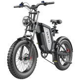 [EU DIRECT] Электрический велосипед GUNAI MX25 с двигателем 1000 Вт, батареей 48 В, 25 Ач, шинами 20X4.0 дюймов, масляными тормозами, максимальным пробегом 50-60 км и максимальной нагрузкой 200 кг.