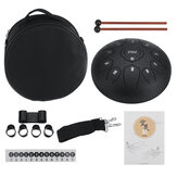 10-Zoll-Stahl-Tongue-Drum 11 Noten Handpan-Trommel Tankdrum-Instrument + Tasche & Schlägel