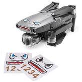 القرش التعبيرات ملصق مجموعة مقاومة للماء جلود الشارات ديكور ل DJI Mavic 2 PRO / ZOOM RC Drone