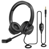 Kabelová sluchátka EKSA H12 3,5 mm se zvukovým mikrofonem na uši Herní sluchátka pro PC/PS4/Xbox Call Centrum/Doprava/Sluchátka pro počítač