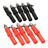 DANIU 30 Pairs 4mm Terminal Banana Plug Socket Jack Connectors Instrument Light Tools Black and Red