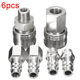 6pcs 1/4 Inch BSP FT011 Air Line Hose Compressor Fitting Connector Quick Release Male Coupler