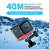 TELESIN 40M Wasserdichtes Schutzgehäuse Unterwassertauchschutz für Insta360 ONE R 4K FPV Kamera