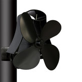 Ventilador silencioso de parede com 4 pás acionado por calor para fogão a lenha ou lareira EcoVentilador