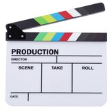 Placa de Claque TV Cinema Filme Clapperboard Artesanal Colorida Apague o Diretor Corte Prop