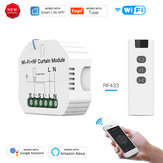 Tuya WiFi Smart RF433 Blind Shutter Curtain Switch with Remote APP Timing Function Voice Control with Alexa Google Assistant