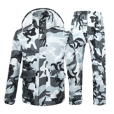 Camouflage-Regenjacke Anzug zum Wandern, Motorradfahren, verdickter wasserdichter Männer- und Frauen-Regenmantel