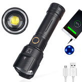 BIKIGHT XHP90.2 3500LM Telescopic Zoom USB Charging LED 18650 Flashlight Emergency Mobile Phone Power Bank Camping Light