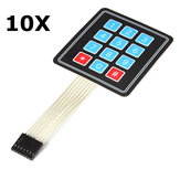 10Pcs 4x3 Matrix 12 Key Array Membrane Switch Keypad Keyboard Geekcreit for Arduino - products that work with official Arduino boards