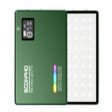 SOONPHO P10 8W 2500K-8500K RGB ضوء فيديو LED CRI 97 إضاءة ملء التصوير الفوتوغرافي لتسجيل الفيديو استوديو لامب 4000mAh بطارية منفذ Type-C