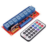 Multi-function Infrared Remote Control 8 Channel Relay Module Inching Switch/Self-lock Switch 5V/12V/24V Geekcreit for Arduino - products that work with official Arduino boards