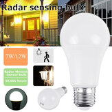7W 12W E27 モーションセンサー誘導LEDライト電球グローブランプ、家庭用屋内装飾用、AC220V