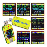 RIDEN® UM34C Für APP USB 3.0 Typ-C Voltmeter Amperemeter Spannungsstrommesser Batterielade-Messkabel-Widerstandstester