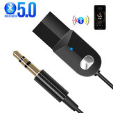 Bakeey USB Bluetooth 5.0 Empfänger Dongle Kabeladapter 3,5 mm Buchse Aux Bluetooth Musiksender Lautsprecher Audio Player für Auto