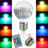 Kingso Dimmelhető E27 3W RGB LED izzó 16 színváltozás + IR távirányító AC85V~265V