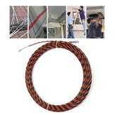 30M 6.5mm Spiral Cable Puller Conduit Snake Cable Rodder Fish Tape Wire Guide
