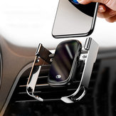 Baseus Metal Glass 10W Qi Wireless شاحن ذكي الأشعة تحت الحمراء المستشعر قفل تنفيس الهواء للسيارة هاتف حامل ل 4.5-6.5 بوصة ذكي هاتف iهاتف Samsung