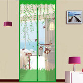 Rideau de porte moustiquaire d'été en maille, moustiquaire pour insectes volants, écran magnétique en maille