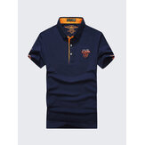 Summer Men's Fashion T-Shirt Cotton Lapel T-Shirt Short Sleeve Golf Shirt