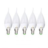 6 ADET EXUP AC220V 5W E14 C37 Sıcak Beyaz Saf Beyaz Çekme Kuyruklu LED Mum Işığı Ampulü İç Mekan Ev Dekorasyonu