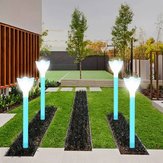 10 lámparas de jardín solares LED para iluminar caminos, césped, patios y áreas exteriores