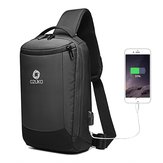 Large Capacity Waterproof Business USB Charging Port Sling Bag Chest Bag Crossbody Bag For Men