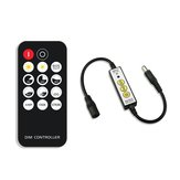 Mini 3Keys Button IR LED Dimmer Controller+14Keys Remote Control for Single Color Strip Light DC5-24V