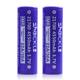 Batterie rechargeable Li-ion Shockli 21700, tête plate, haute intensité de décharge 22A, 3,7V - 2PCS