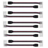10PCS 10MM 4 Broches Câble de Rallonge Connecteurs Femelle ou Mâle Fil à Adaptateur d'Alimentation pour Bande Lumineuse LED RGB