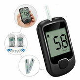 Monitor de glicose no sangue para teste de diabetes medidor de açúcar no sangue com kit de tiras de teste	