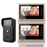 ENNIO 7-дюймовый видеодомофон набор звонков интерком 1 камера 2 монитора ночное виденье звонок на двери