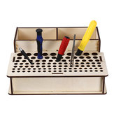 Organizzatore di scaffali in legno per bottiglie di vernice e pigmento, scatola per la conservazione di strumenti e modelli in resina epossidica