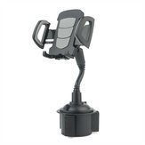 Suporte de suporte de telefone para carro com pescoço de ganso ajustável de 360° e suporte de copo para celular
