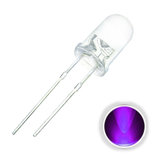 100ST 5MM 20mA Transparante Ronde Ultraviolette 395nm 400nm UV Paarse 2-Pin LED Diode DIY Licht