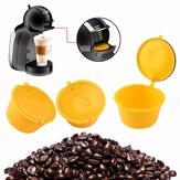 3 stuks kleurrijke navulbare koffiecapsulebeker herbruikbare koffiepods met lepelborstel voor Nescafe Dolce Gusto-brouwer