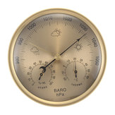 Goldener Wandhängender 3-IN-1-Wetterthermometer, Barometer, Druckmessgerät, Hygrometer