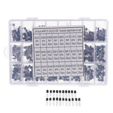 Aemedy® 840pcs 24Values TO-92 Transistor Assortment Kit BC327 BC337 BC547 transistor 2N2222 3904 3906 C945 PNP/NPN Transistors Pack