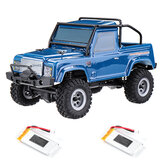 URUAV 1/24 Mini RC Auto Crawler Due Batterie 4WD 2.4G Modello di Veicolo Impermeabile RTR Bambini Adulti Giocattoli