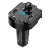 USLION BT36 3.6A kettős USB LED digitális kijelző Vezeték nélküli bluetooth MP3 lejátszó FM adó gyors töltésű autós töltő hálózati adapter iPhone 11Pro készülékhez
