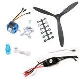2212 1400KV KV1400 Brushless Motor   30A ESC   8060 3 Leaf Propeller Power System Combo Support 2S-3S LiPo for RC Airplane Fixed Wing Aircraft