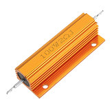 3pcs RX24 100W 2R 2RJ resistor de Alta Potência Resistência de Carcaça Metálica de Alumínio Dourado Resistência de Dissipador de Calor