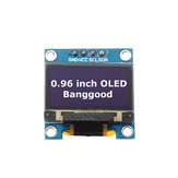 وحدة شاشة LCD ‎التواصل OLED I2C IIC قياس 0.96 بوصة حجمها 128*64 أبيض (5 قطع)