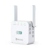 DIGOO DG-R611 300Mbps 2.4 GHz WiFi Range Extender EU / US / UK Wall Plug Repeater Sinal sem fio Booster Dual Antena com porta Ethernet