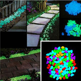 100 Unids / set Luminous Glow Pebble Stones Acuario Garden Walkway Rock Decoraciones para el hogar 