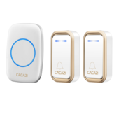 CACAZI A10F Waterproof Wireless Doorbell 300M Remote Door Bell Chime 220V 2 Button 1 Receiver