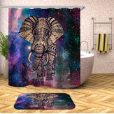 Σετ μπάνιου ελέφαντα Αδιάβροχη κουρτίνα ντους με αντιολισθητικό χαλάκι μπάνιου Κάλυμμα καζάνιου μπάνιου Χαλάκι μπάνιου Διακοσμητικά μπάνιου
