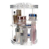 Transparente Acryl-Kosmetikaufbewahrungsbox mit 360 Grad Drehung, modisches Design, abnehmbarer Make-up-Organizer für den Schreibtisch