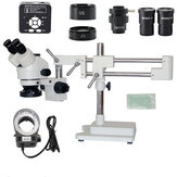 3.5X7X45X90X Doppio Boom Stand Zoom Simul Focal Trinoculare Stereo Microscopio + 41MP fotografica Microscopio Per Riparazione PCB Industriale
